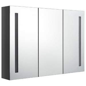 vidaXL Bathroom Cabinet White and Silver Engineered Wood 19.7x5.1x27.6 in - Shining Gray 35 x 5.5 x 24.4 in - 1 of 4