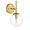 Elegant Lighting Ingrid 1 light Chrome and Clear Bath Sconce - 2 of 4