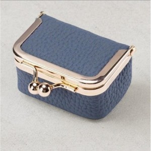 Paaaawaters Genuine Leather Mini Jewelry Box, Portable Vintage-Inspired Genuine Leather Coin Purse Jewelry Case with Kiss Lock - 1 of 4