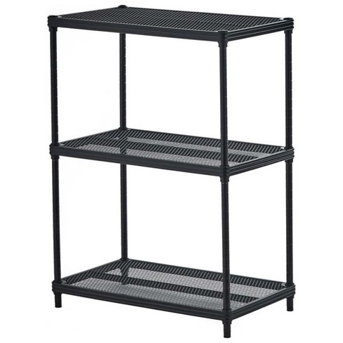 3-Tier Metal Storage Rack, Black