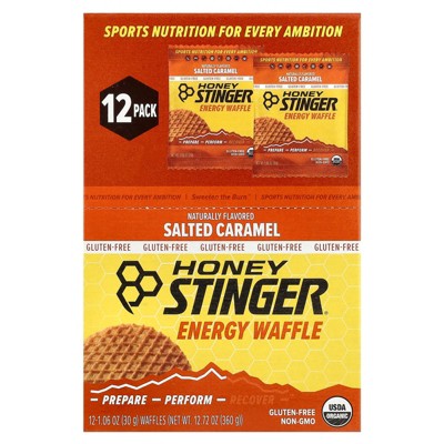Honey Stinger Energy Waffle, Salted Caramel, 12 Waffles, 1.06 oz (30 g) Each