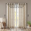 Yukimo 63" Fretwork Print Grommet Top Curtain Panel - Beige+Grey Geometric Design, Opaque Privacy Curtain, Machine Washable - 3 of 4