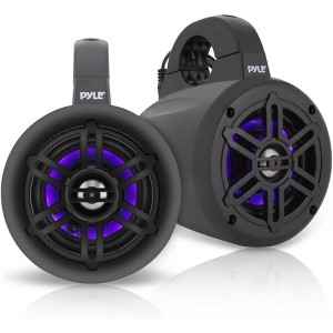 4" Waterproof Marine LED Wakeboard Tower Speakers for Enhanced Sound with Dual 3" Speakers, + All Devices - 1 of 4