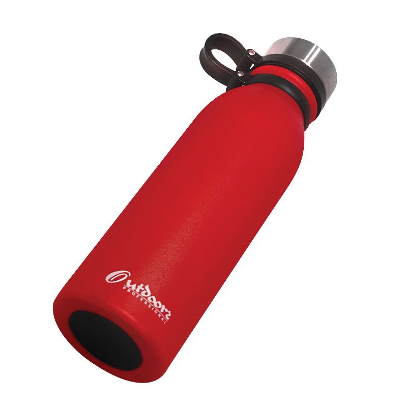 Outdoors Professional 20-Oz. Stainless Steel Double-Walled Vacuum-Insulated Travel Bottle with Leakproof Screw Cap, 2 of 9