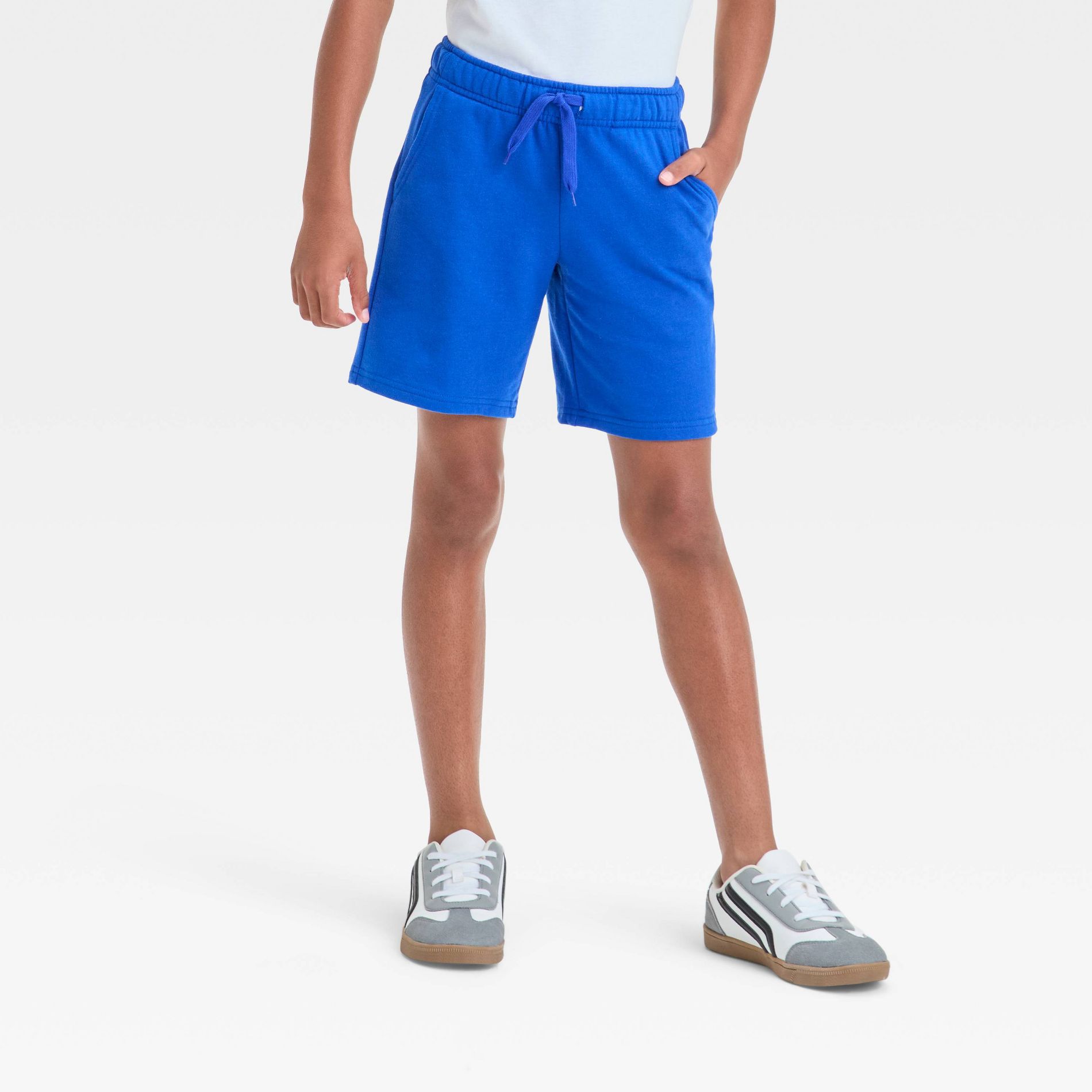 Boys' Pull-On 'At the Knee' Knit Shorts - Cat & Jack™ Royal Blue XS