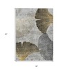 Gray Charcoal And Silver Floral Washable Indoor Outdoor Area Rug - 3 of 4