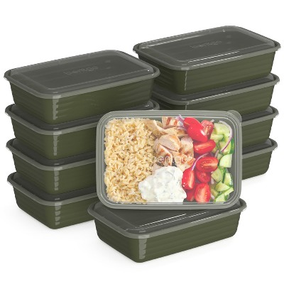 Bentgo Meal Prep 1-Compartment Container, Reusable, Durable, Mirowaveable - 4 Cup/10pk