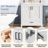 TIRAMISUBEST 30'' Bathroom Vanity with Ceramic Sink, Freestanding Bathroom Vanity Cabinet with 2 Soft-Close Doors, 1 Drawer, Dual Storage Shelves - 4 of 4