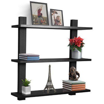 Sorbus 3 Tier Decorative Floating Wall Shelf - for Books, Trophies, Wall Decor, Kitchen, Living Room & Bathroom Decor
