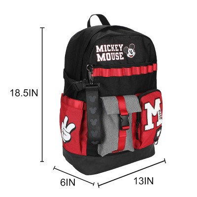 Disney Mickey Mouse M 18.5" Adult Black & Red Backpack — фото 3