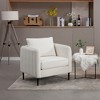Velvet Upholstered Comfy Accent Chair for Living Room, Mid-Century Modern Single Sofa Armchair with 1 Pillow and Metal Legs for Bedroom - 2 of 4