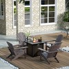 WestinTrends Outdoor Patio Adirondack Chair With Square Fire Pit Table Sets - 2 of 2