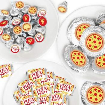 Big Dot of Happiness Pizza Party Time - Baby Shower or Birthday Party Candy Favor Sticker Kit - 304 Pieces