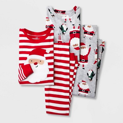 Carter's Just One You® Boys' 4pc Santa Pajama Set - Gray/Red