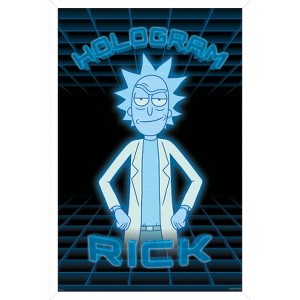 Trends International Rick And Morty - Hologram Rick Framed Wall Poster Prints - 1 of 4