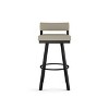Amisco Travis Upholstered Counter Height Barstool Greige/Black: Faux Leather, Steel Frame, 300lb Capacity - 3 of 4
