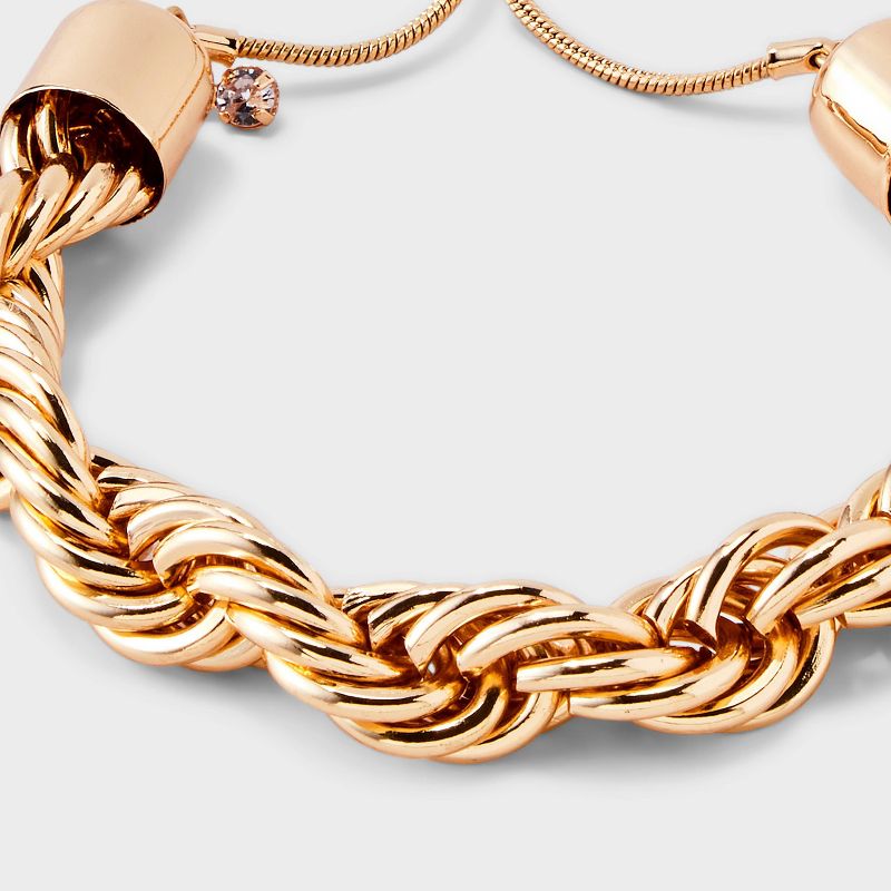 Pull Tie Rope Chain Bracelet - A New Day&#8482; Gold, 5 of 6