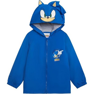 Sonic The Hedgehog Little/Big Boys' Lightweight Jersey Lined Hooded Rain Jacket