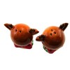 Transpac 3.0 Inch Vintage Reindeer Salt & Pepper Set Winking Holiday Playful Smile Salt And Pepper Shakers - 2 of 3