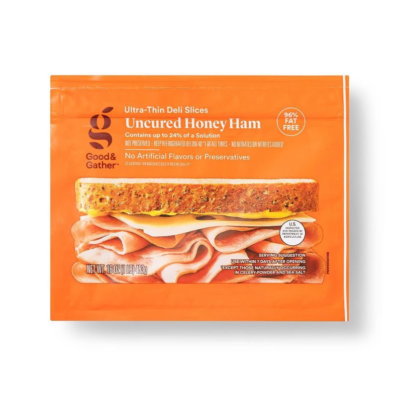 Uncured Honey Ham - 16oz - Good &#38; Gather&#8482;, 1 of 5