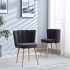 NicBex Boucle Dining Chairs Set of 2 Modern Upholstered Armless Side Chair with Backrest & Wood Legs for Dining Room - 4 of 4