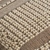 Rustic Wool and Cotton Large Pouf, Brown - 4 of 4