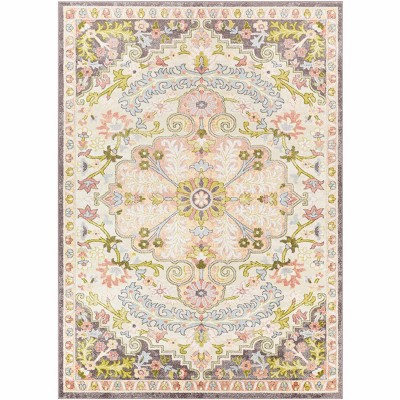 Wamuran Floral Traditional Multicolor Medium Pile Area Rug 6'7" x 9'
