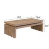 SEVOBAL Coffee Tables Modern Rustic Wood Center Table with Floating Top Design for Living Room Decor, Brown, 51.2"*9.1"*26.2" - 2 of 4