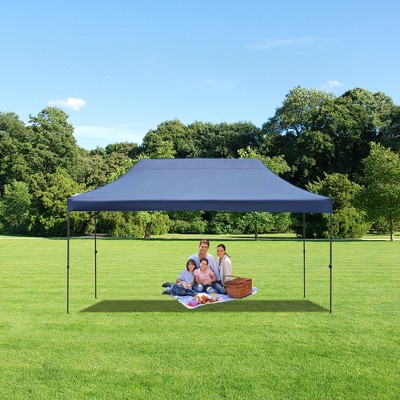Infurnic Canopies and Gazebos, Instant Setup Shade for Camping, Parties or Outdoor Events, Easy to Set Up and Take Down, Blue，180"*120"*132"