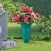 Collections Etc Weather-Resistant Memorial Flower Holder Stakes - Set of 2 5.25 X 5.25 X 12 - 2 of 3