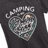 Women's - Instant Message - Camping Is My Happy Place Short Sleeve Graphic T-Shirt - 2 of 4
