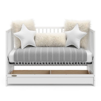 White Pine Wood 5-in-1 Convertible Crib with Drawer