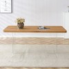CENGHU Modern Minimalist Rectangular Wooden Dining Table with Acrylic Legs, Computer Desk, Kitchen Table, Coffee Table for Home and Restaurant - 2 of 4