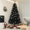 HOMCOM 9ft Unlit Artificial Black Christmas Tree, Holiday Décor with 2132 Branch Tips, Auto Open, Steel Base for Home Office, Black - 2 of 4