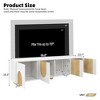 LOVSON Farmhouse Style TV Stand, Up to 75" TV, Entertainment Center with Cable Management and Rebound for Living Room and Bedroom, White - 3 of 4