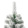 vidaXL Artificial Hinged Christmas Tree - 82.7" Tall - Snow-Flocked Design - Sturdy Iron Stand - Cost-Effective - Easy Assembly - 4 of 4