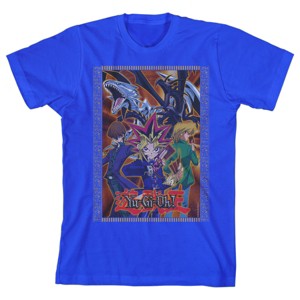 Yu-Gi-Oh Main Characters Youth Royal Blue Graphic Tee - 1 of 1