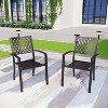 7pc Outdoor Dining Set with 37" Table & Swivel Arm Chairs - Captiva Designs - 4 of 4