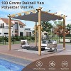 Retractable Aluminum Pergola – 10x10/10x13 Ft Wood-Grain Design, Adjustable Sunshade & Rust-Proof Frame for Patio/Backyard/Garden - 2 of 4
