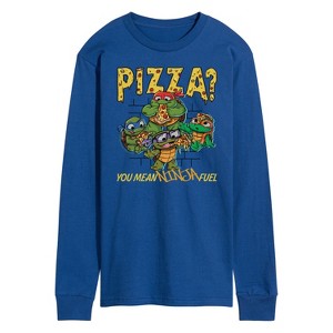 Men's - Teenage Mutant Ninja Turtles Mutant Mayhem - Pizza You Mean Ninja Fuel Long Sleeve Graphic T-Shirt - 1 of 3