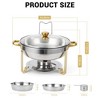 Chafing Dish Buffet , Buffet Servers and Warmers Set of 2，Stainless Steel Buffet Chafers and Warmer Sets ，for Buffet with Lid Holder & Glass Lid - 2 of 4