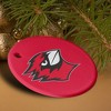 Wesleyan University Primary Logo Porcelain Holiday Christmas Tree Ornament - 4 of 4