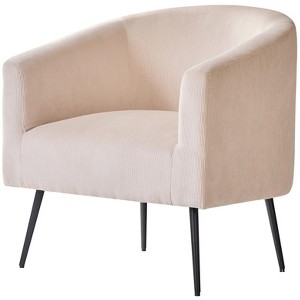 Nordlys Metal and Velvet Lounge Chair Modern Design Style Upholstery Living Room - 1 of 4