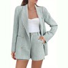 Imily Bela Women Tweed Blazer Shorts Set Double Breasted Business Suit - 4 of 4