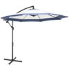 Kumasinova 10FT Cantilever Patio Umbrella with Base Included,Offset Outdoor Umbrella with Crank,Beach Umbrella for Pool,Garden&Backyard - 3 of 4