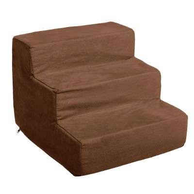 Brown High-Density Foam 3-Step Pet Stairs