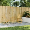 vidaXL 3 Piece Bistro Set Bamboo - 3 of 4