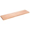 vidaXL Wall Shelf Light Brown 47.2 in.x11.8 in.x(0.8 in.-1.6 in.) Treated Solid Wood Oak - 2 of 4