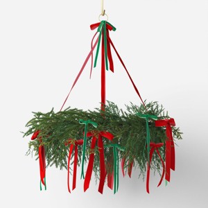 Hanging Ribbon Christmas Wreath - Threshold™ - 1 of 3