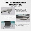 Okak Patio Lounge Chairs Set of 2 with Backrest & Pillow,Aluminium Outdoor Chaise Lounge for Patio,Beach,Dark - 3 of 4